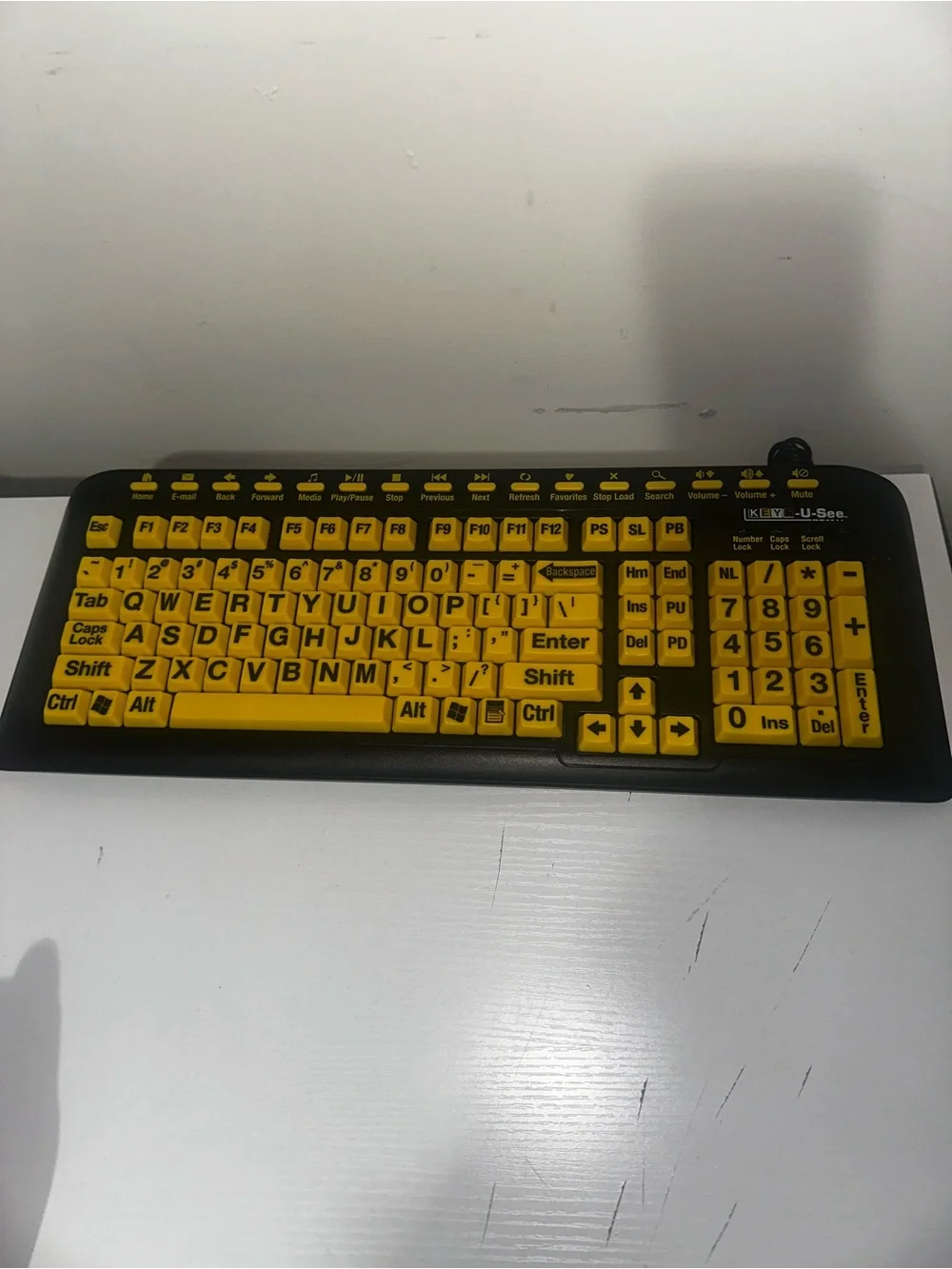 Keys you see High Contrast Yellow USB Keyboard – Large Print